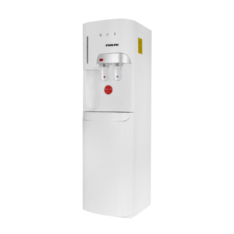 Nikai Water Dispenser 2 Taps Top Load With Cabinet NWD2024C 2 Taps Hot And Cold Compressor Cooling Anti Spill System Anti Bacterial Design