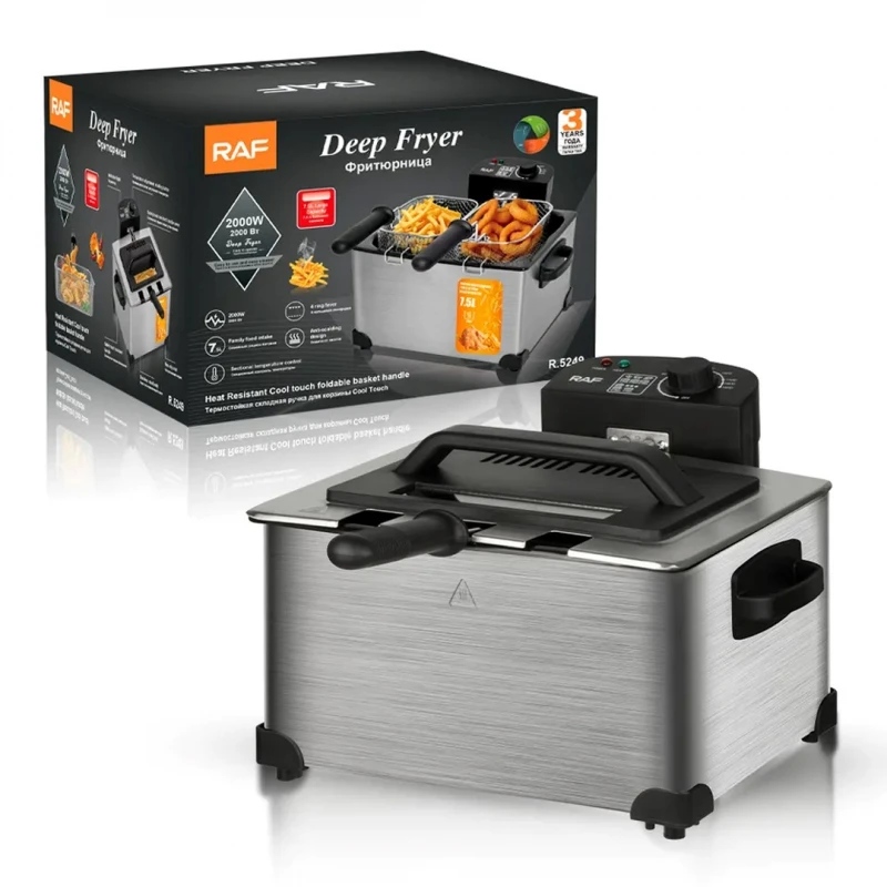 Raf Deep Fryer 7.5L 2000W 2In1 4 Ring Fever,Anti Scalding Design R.5249 8 Raf Deep Fryer 7.5L 2000W 2In1 4 Ring Fever,Anti Scalding Design R.5249