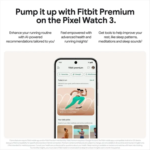 Google Pixel Watch 3 Wi-Fi 41Mm - Matte Black With Obsidian Active Band 12 Google Pixel Watch 3 Wi-Fi 41Mm - Matte Black With Obsidian Active Band