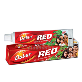Dabur Toothpaste Fluoride Free, Helps in Bad Breath Treatment, Cavity Protection, Plaque Removal, Power of 13 Potent Ayurvedic Herbs, Red 200g - Set of 3 Pcs
