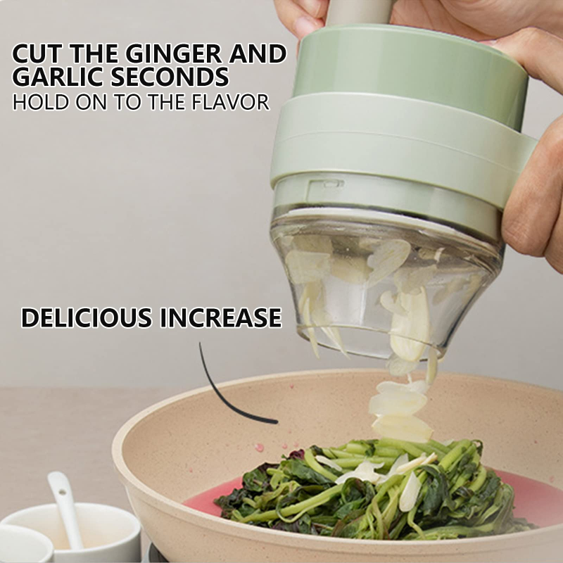 Handheld Mini Electric Food Chopper 4In1 Vegetable Cutter, Chopper, Food Slicer 6 Handheld Mini Electric Food Chopper 4In1 Vegetable Cutter, Chopper, Food Slicer