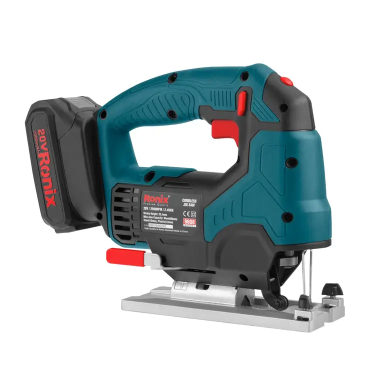 Ronix Cordless Jig Saw - 20V Electric Power Tool For Wood And Metal Cutting, Ideal For Versatile Woodworking Applications, 8608. 1 Ronix Cordless Jig Saw - 20V Electric Power Tool For Wood And Metal Cutting, Ideal For Versatile Woodworking Applications, 8608.