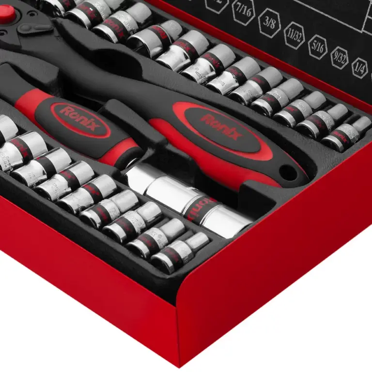 Ronix Socket Set 40Pcs Professional Spanner 3/8 Inch Box Socket Set For Car Repair Rh-2641 2 Ronix Socket Set 40Pcs Professional Spanner 3/8 Inch Box Socket Set For Car Repair Rh-2641