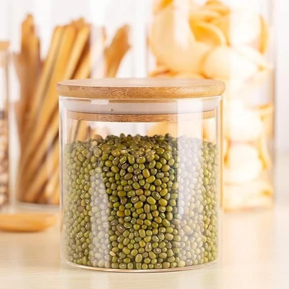 Generic Glass Jar Round With Wooden Lid 10X12Cm – Elegant Storage Container For Kitchen &Amp; Home R1012(1-19) 4 Generic Glass Jar Round With Wooden Lid 10X12Cm – Elegant Storage Container For Kitchen &Amp; Home R1012(1-19)