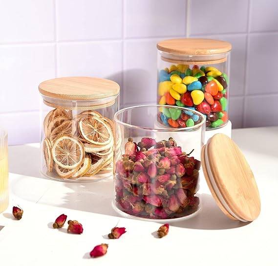 Generic Glass Jar Round With Wooden Lid 10X10Cm – Elegant Storage Container For Kitchen &Amp; Home R1010(1-8) 9 Generic Glass Jar Round With Wooden Lid 10X10Cm – Elegant Storage Container For Kitchen &Amp; Home R1010(1-8)