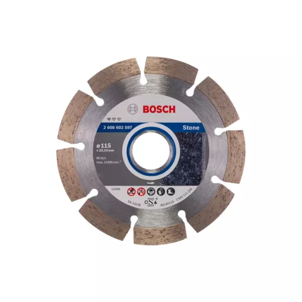 Bosch Diamond Cutting Disc 115 X 1.6 X 10Mm For Stone 2608602597 1 Bosch Diamond Cutting Disc 115 X 1.6 X 10Mm For Stone 2608602597
