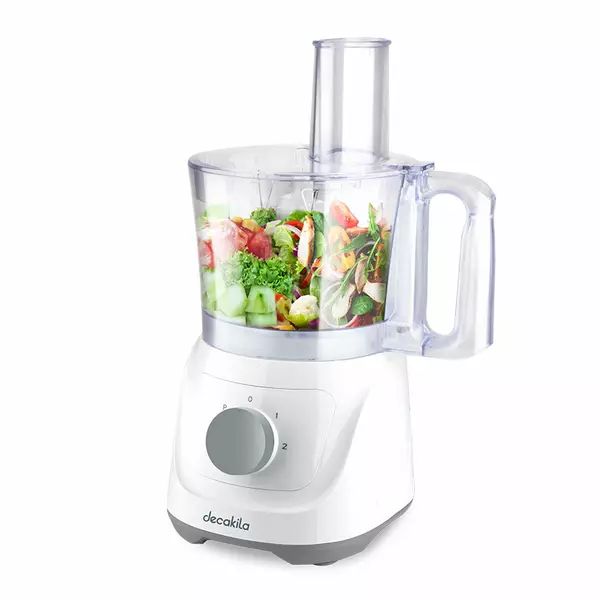 Decakila Food Processor 1.4L Bowl With 1.5L Blender Stainless Steel Blade 400W Kemg023W Plastic Body Chopping, Slicing And Cutting Function Detachable Attachment 1 Decakila Food Processor 1.4L Bowl With 1.5L Blender Stainless Steel Blade 400W Kemg023W Plastic Body Chopping, Slicing And Cutting Function Detachable Attachment