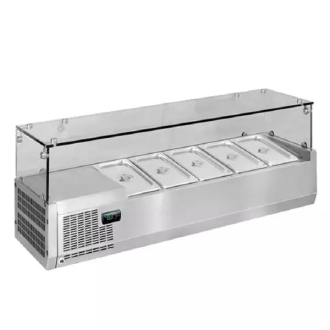 Generic Commercial Bain Marie Table Top for Fruits/Salad 5 Cold Pots