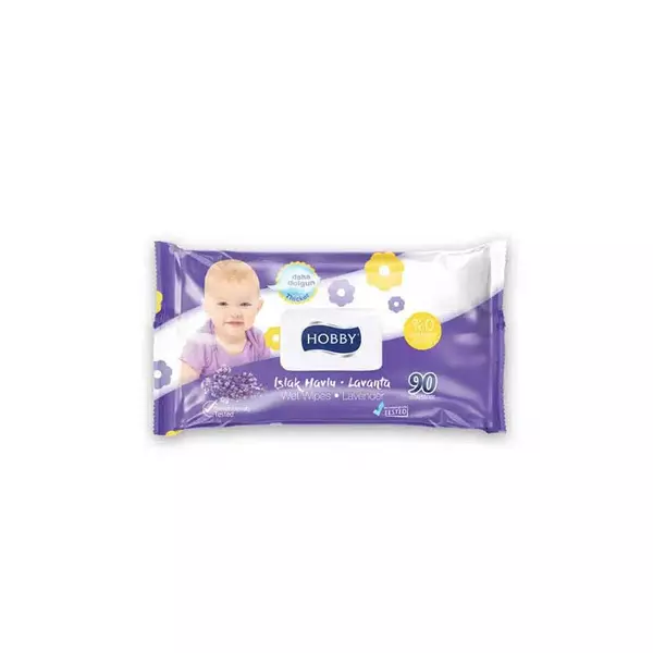 Hobby Wet Wipes With Cap Lavender 90Pcs (Pack Of 3) 1 Hobby Wet Wipes With Cap Lavender 90Pcs (Pack Of 3)
