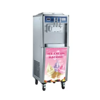 Generic Commercial Soft Serve Ice Cream Machine with 3 Dispensers 25L/H