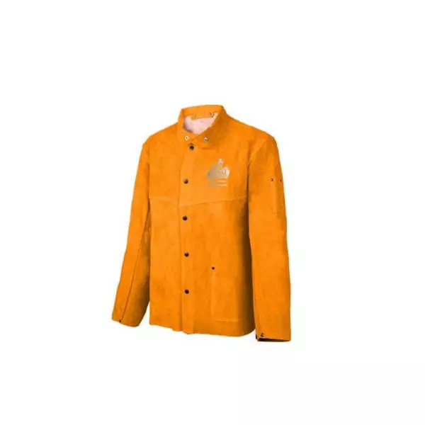 Total Leather Welding Jacket L Size 1.1-1.3Mm With Spilt Cowhide, Scribe Pocket, Metalsnaps, Fr Thread Stiched Tsp20103 1 Total Leather Welding Jacket L Size 1.1-1.3Mm With Spilt Cowhide, Scribe Pocket, Metalsnaps, Fr Thread Stiched Tsp20103