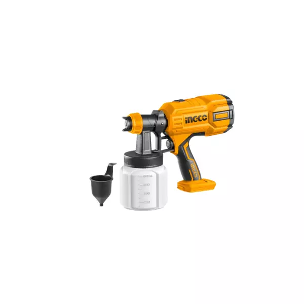 Ingco Cordless Spray Gun Lithium-Ion 800Ml/Min 20V With 2Pcs Copper Nozzle Csgli2003 1 Ingco Cordless Spray Gun Lithium-Ion 800Ml/Min 20V With 2Pcs Copper Nozzle Csgli2003