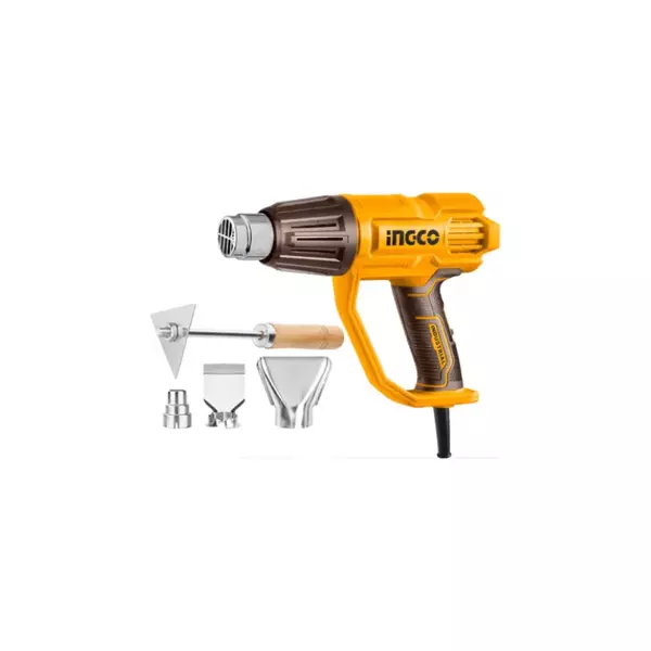 Ingco Electric Heat Gun 2000W With 3Pcs Nozzle &Amp; 1 Scraper Hg200078 1 Ingco Electric Heat Gun 2000W With 3Pcs Nozzle &Amp; 1 Scraper Hg200078
