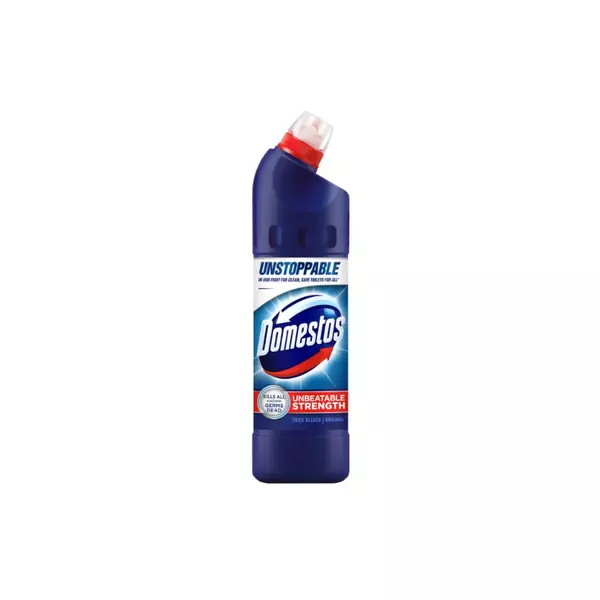 Domestos Original Thick Bleach 500Ml Kills 99.99% Of Bacteria And Viruses 32035910 (Pack Of 3) 1 Domestos Original Thick Bleach 500Ml Kills 99.99% Of Bacteria And Viruses 32035910 (Pack Of 3)