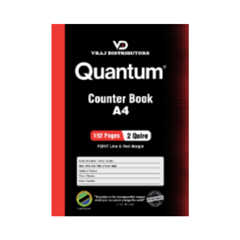 Quantum Counter Book 2 Quire, A4, 192 Pages, (Pack Of 48Pcs) 1 Quantum Counter Book 2 Quire, A4, 192 Pages, (Pack Of 48Pcs)