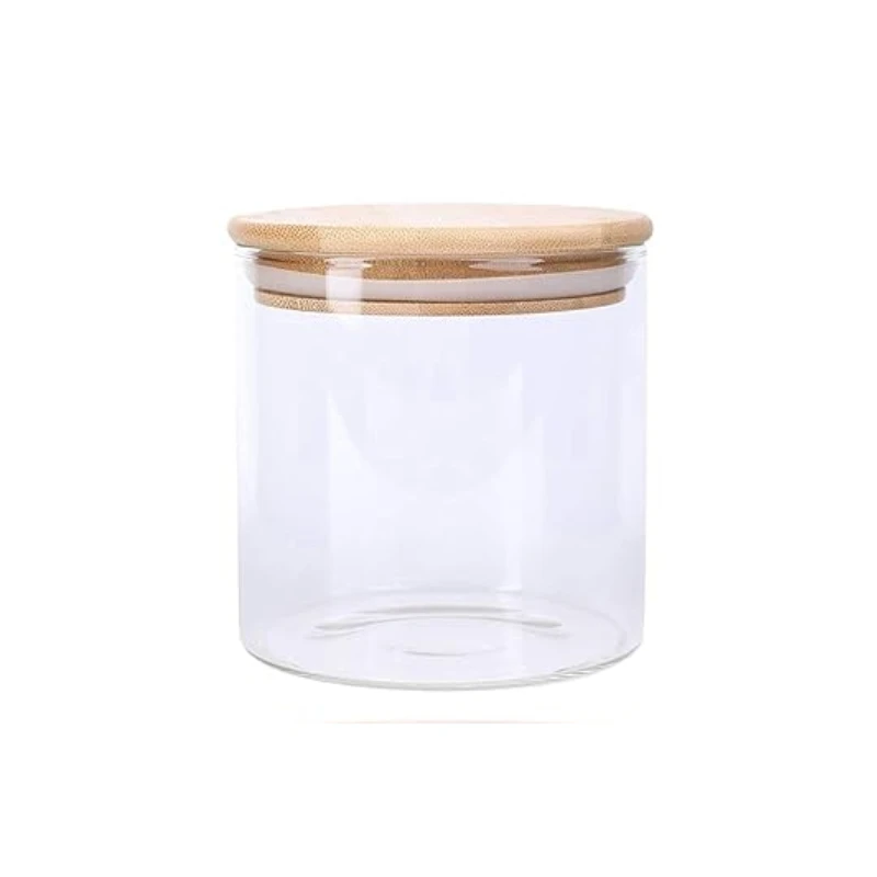 Generic Glass Jar Round With Wooden Lid 10X12Cm – Elegant Storage Container For Kitchen &Amp; Home R1012(1-19) 1 Generic Glass Jar Round With Wooden Lid 10X12Cm – Elegant Storage Container For Kitchen &Amp; Home R1012(1-19)