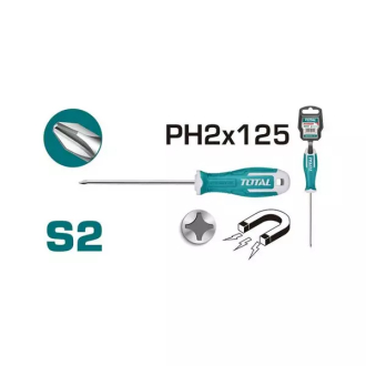 Total Phillips Screw Driver PH2 x 125mm THT26PH2125