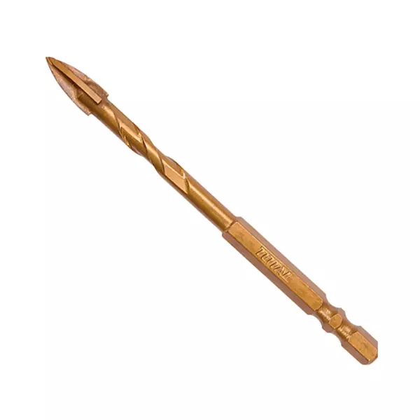 Total Drill Bit For Glass &Amp; Tile Cross Tool Head 8 X 85Mm Titanium Plated Tacg200812 1 Total Drill Bit For Glass &Amp; Tile Cross Tool Head 8 X 85Mm Titanium Plated Tacg200812