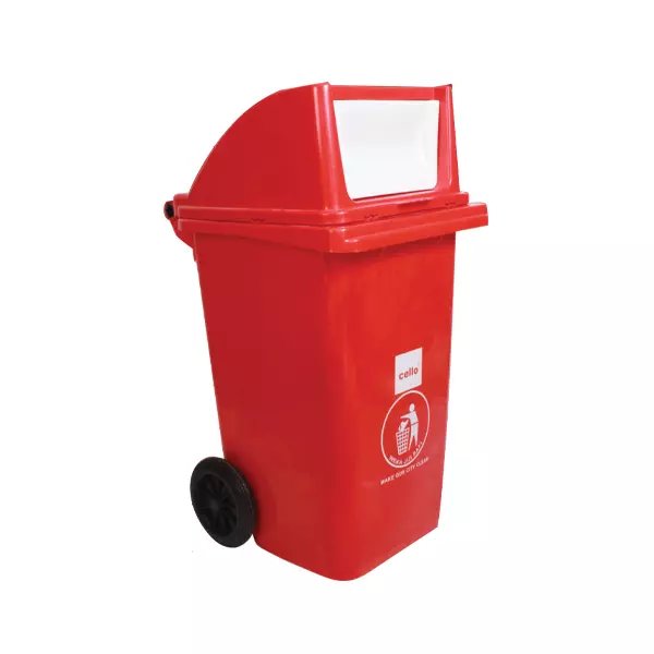 Cello Plastic Dustbin Wheel Swing Bin 100L 540 X 470 X 930Mm 1 Cello Plastic Dustbin Wheel Swing Bin 100L 540 X 470 X 930Mm