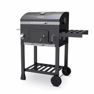 Decakila Barbeque Grill Charcoal Stainless Steel Adjustable Height Kmcc008b 82 cm height chromed wire cooking grid chromed wire warming rack with thermometer