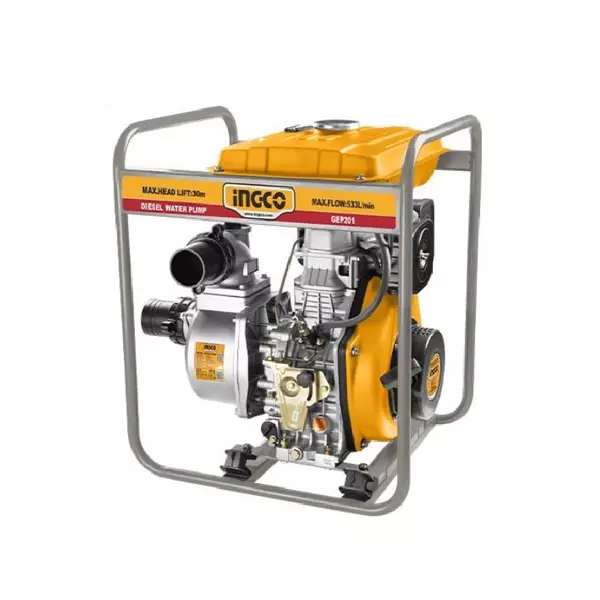 Ingco Diesel Water Pump 3.8Hp With 12.5L Fuel Tank, Recoil Starting System Gep201 1 Ingco Diesel Water Pump 3.8Hp With 12.5L Fuel Tank, Recoil Starting System Gep201
