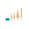 Total Step Drill Bit Set with Automatic Center Punch TACSD2041 (Pack of 4pcs)